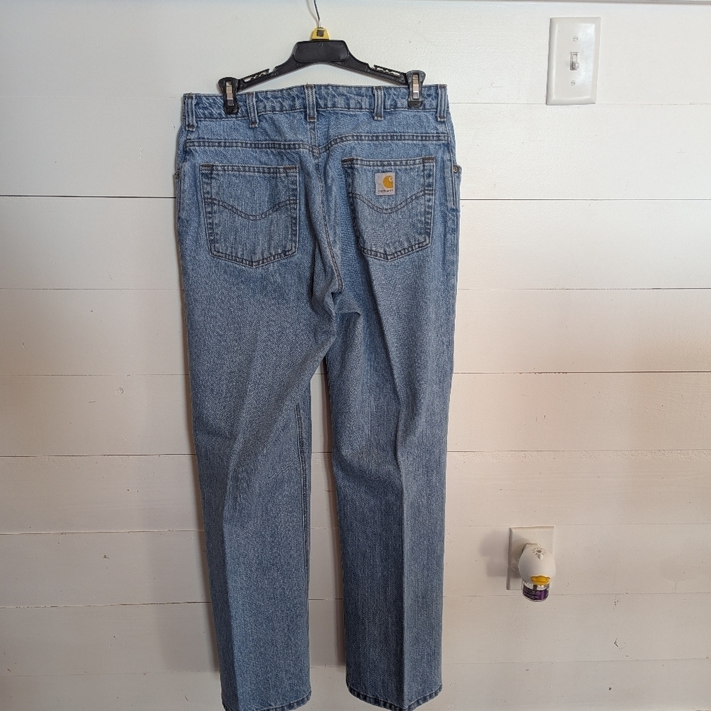 Carhartt Women's Light Blue Straight Jeans - Picture 3 of 4